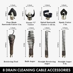 Professional Drain Cleaner Kit &ndash; 9-Piece Set