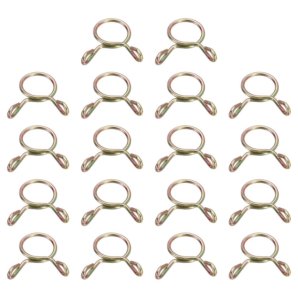 Fuel Line Hose Clips, 30Pcs 9.5mm Zinc Plated 65Mn Steel Tubing Spring Clamps