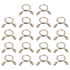 Fuel Line Hose Clips, 30Pcs 9.5mm Zinc Plated 65Mn Steel Tubing Spring Clamps