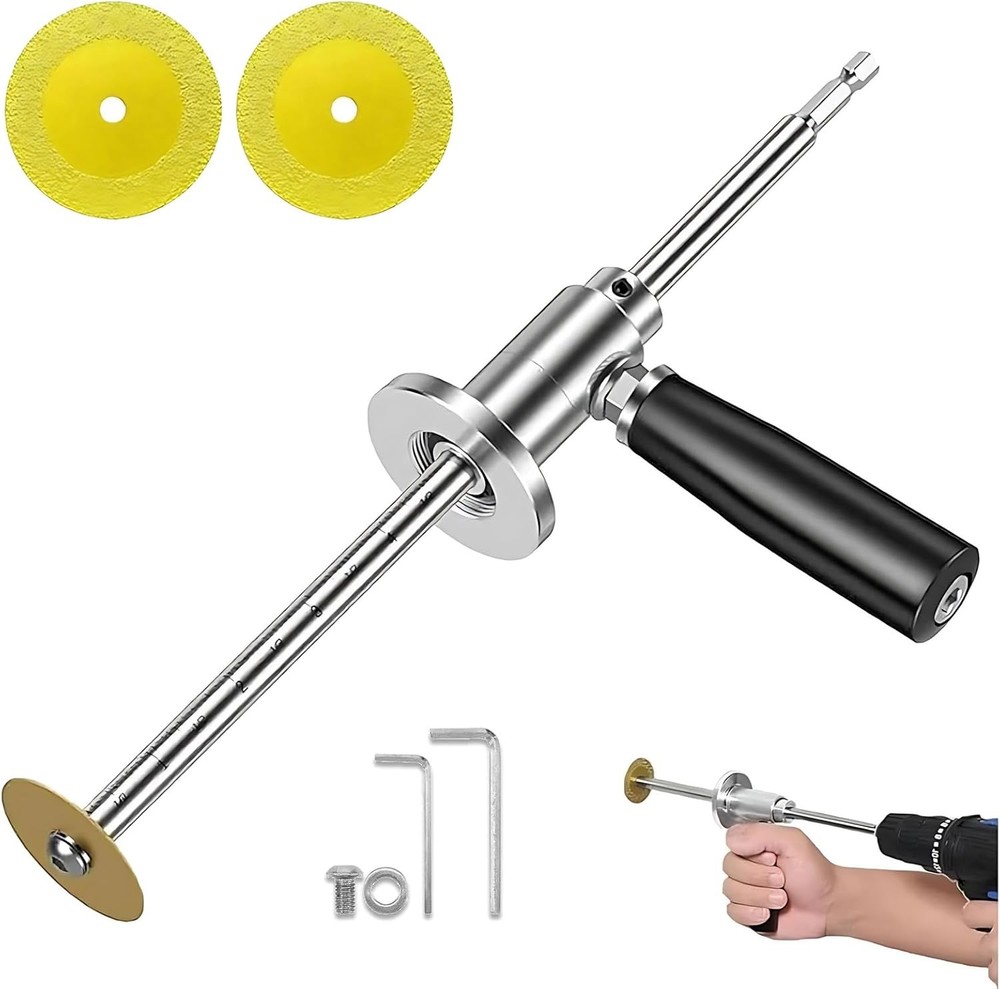 Inside Pipe Cutter PVC Plastic Copper PPR PE Diamond Grit Manual Hand Tool Kit