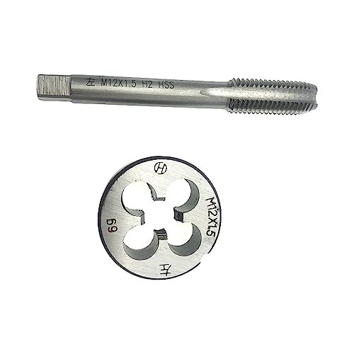 M12x1.5 Tap Die Set Left Hand HSS Machine M12 x 1.5 Metric Thread Round Kit