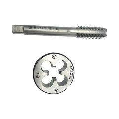 M12x1.5 Tap Die Set Left Hand HSS Machine M12 x 1.5 Metric Thread Round Kit