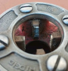 Ridgid 00-R Ratcheting Pipe Threading Tool W/5 Dies 1/4&rdquo; 3/8&Prime; 1/2&rdquo; 3/4&rdquo; 1&Prime; USA