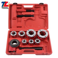 7 Size W/ Handle Pipe Threader Threading BSPT Pipe Threader 3/8&Prime; To 2&Prime; Dies Set