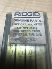 Ridgid Pipe Dies Set 47755 Fits 515