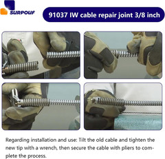 3/8-Inch IW Cable Repair Coupling for RIDGID Drain Cleaning C Tools