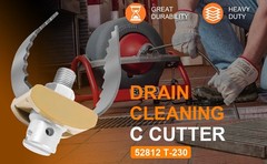 2&Prime; Heavy Duty C-Cutter Drain Cleaning Auger for Sectional Cables K-40 K-45 K-50