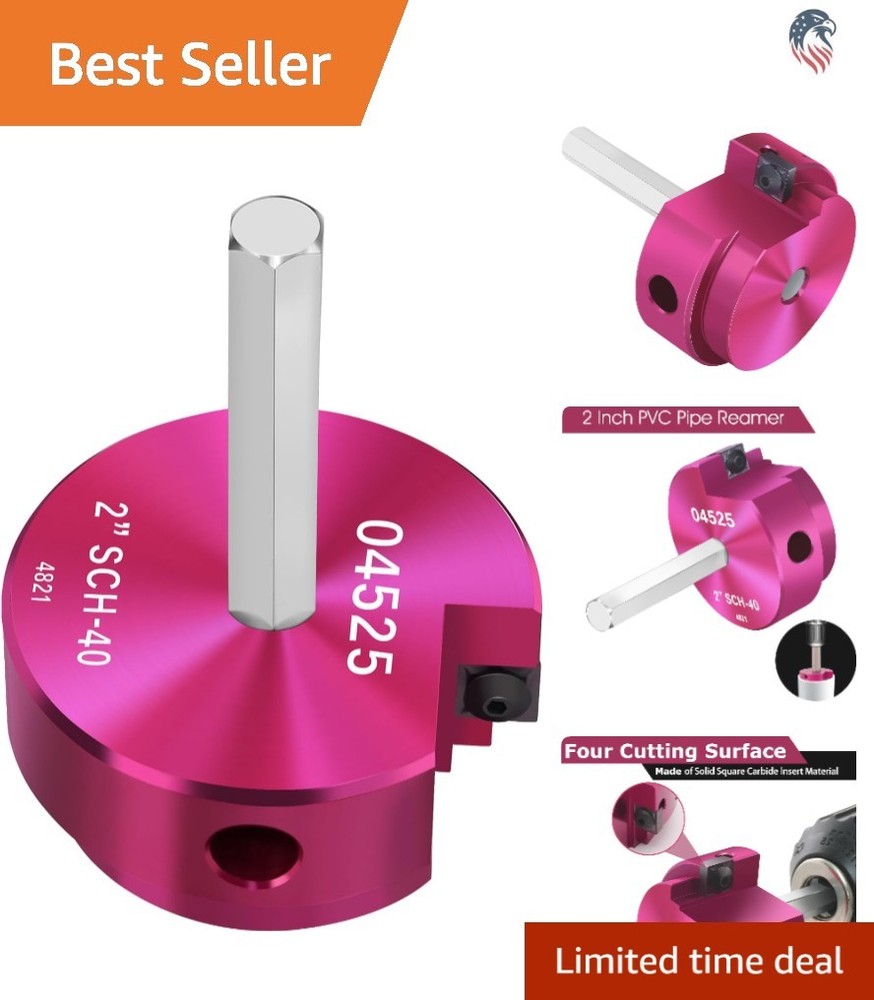 2 Inch PVC Pipe Fitting Saver Reamer Compatible with Schedule 40 CPVC ABS Drain