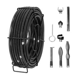 Drain Cleaning Cable 100 Ft. X 5/8 In. Professional Sectional Drain Cleaner Cabl