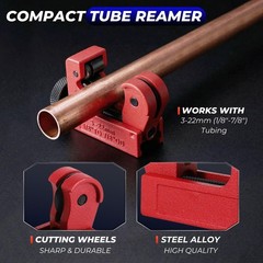 Heavy Duty Copper Pipe Cutter Set &ndash; 1/4&Prime; to 2 3/4&Prime; & Mini Tube Cutter for Plumbi