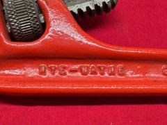 NYE Tool Heavy Duty Offset Pipe Wrench, 10&Prime;, 1&Prime; Capacity, Steel Vintage!