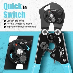 2-in-1 PEX Crimping Tool Kit Stainless Steel Clamps Pipe Fitting Repair
