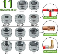 AMZCNC Pipe Press Tool with1/2,3/4,1&Prime; Dies for Copper Pipe and F877 Stainless PE