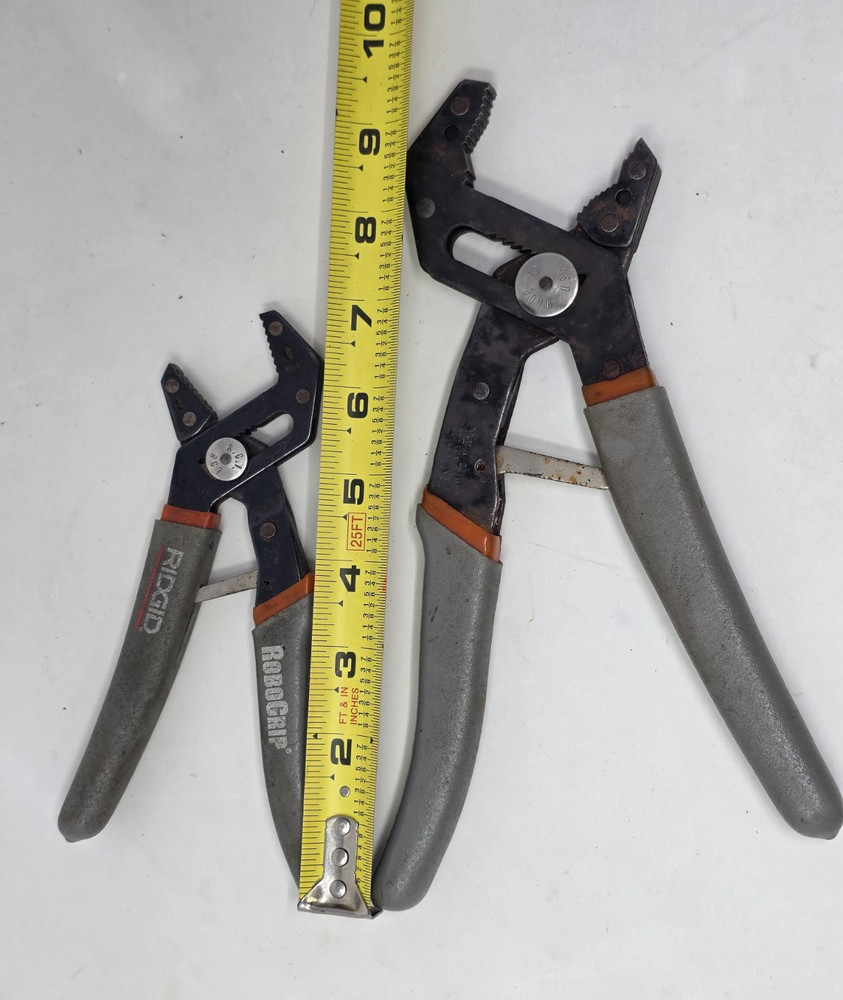 VTG 2 Ridgid Robogrip Pliers USA Tested Work Well &ndash; Good Condition !