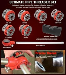 for RIDGID 36475 12-R 1/2&Prime; &ndash; 2&Prime; NPT Exposed Ratchet Threader Set w/ Case