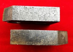 LOT T28 VINTAGE REED MFG CO PIPE THREADING TOOL PARTS, INCL. 3/8 R & 3/4 R DIES
