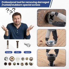 Multi-Function Screw Extractor Pliers, Non-Slip Screw Removal Tool, Extracts Str