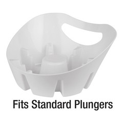 Plumb Craft Universal Plunger Holder Drip Tray, White (1 Pack)