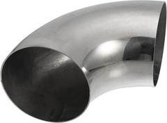 X AUTOHAUX 1pcs OD 4.5 Inch 90 Degree 1.5mm Thickness Mandrel Bend Elbow SS304