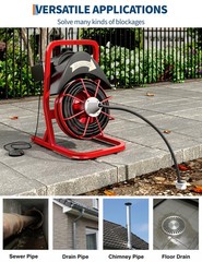75 FT x 1/2 In Electric Drain Cleaner Machine ,Portable Sewer Snake Drain Auger