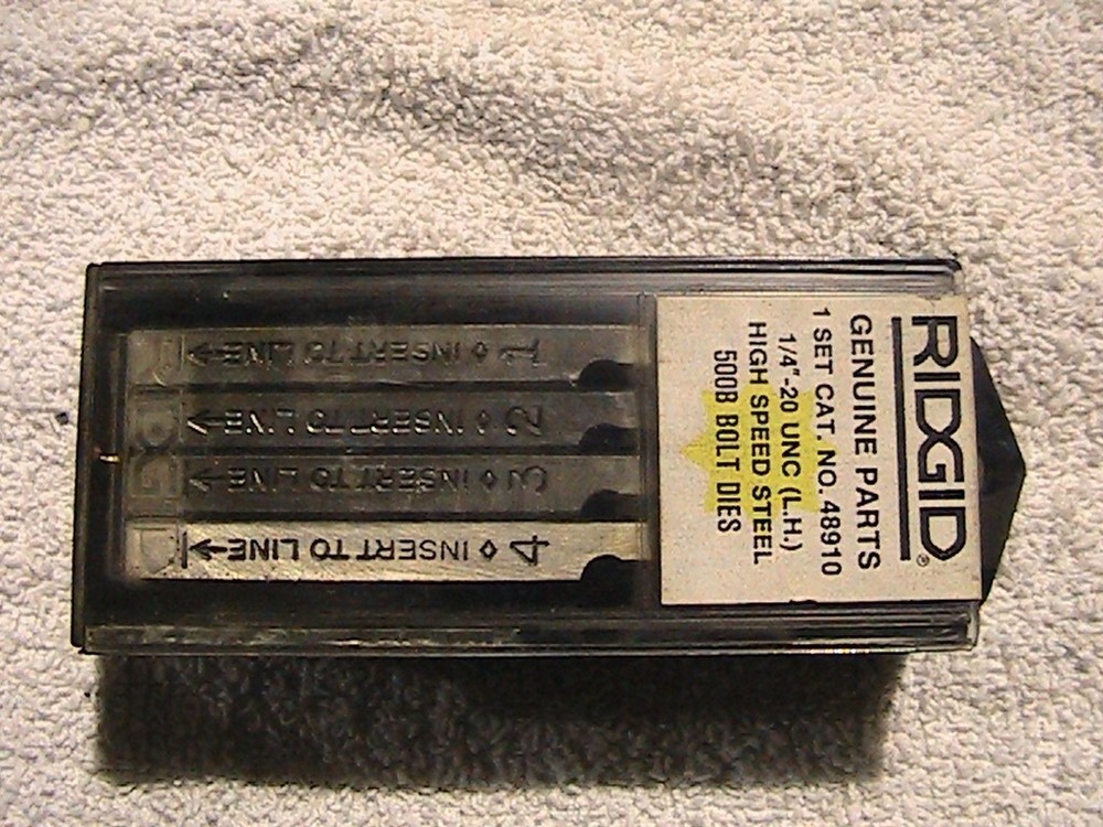 Ridgid 500B Die Set 48910, 1/4-20 LEFT HAND