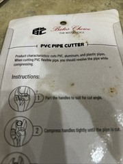 Bates- PVC Pipe Cutter, Orange Ratcheting PVC Pipe Cutter Tool