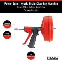 Power Spin+ Drill-Powered Drain Cleaner