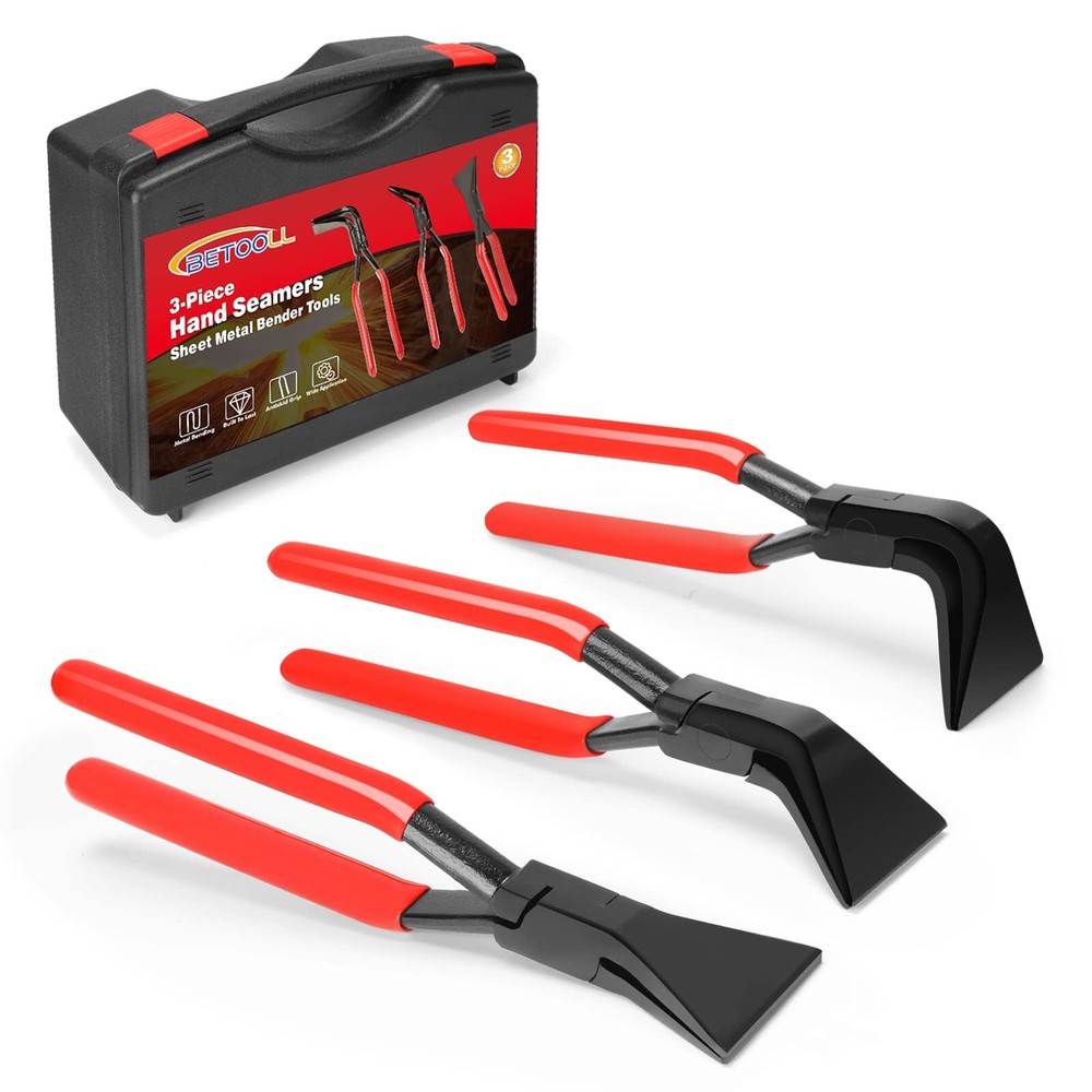 3piece Hand Seamers Sheet Metal Tools Set Straight Jaw 45 And 90 Metal Bending P