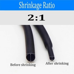 300PCS Heat Shrink Tubing,2mm / 1/12&Prime; Dia, 30mm / 1.2&Prime; Long,Industrial Heat-S&hellip;