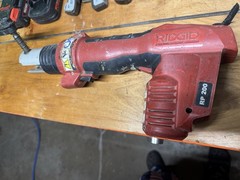 Ridgid RP 200 Press Tool Kit w/3 Jaws, 2 Battery, And 2 Chargers.