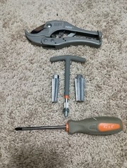 HDX pvc pipe cutting tool with 2 reamers & screwdriver with belt clip