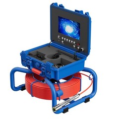 30m Pipe Inspection Camera w/ 512hz Locator Drain Sewer Camera Self Leveling 7&Prime;
