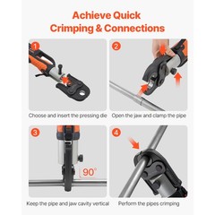 Uimoso 3PCS VMP Pressing Jaws 1/2&Prime;, 3/4&Prime;, 1&Prime; Compatible with 32KN Press Tools