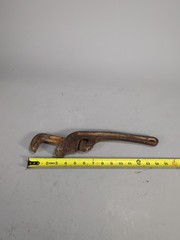 Ridgid E14 Vintage Offset Pipe Wrench 14&Prime; USA Pat 1727639 Heavy Duty Bent Handle