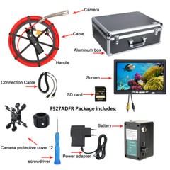 7inch Sewer Drain Pipe Inspection Video Camera DVR 16GB Industrial Endoscope 30M