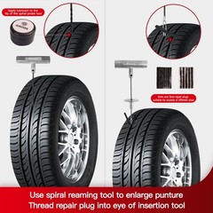 40PCS Tire Repair Kit, Heavy Duty Plug Set with Storage Bag