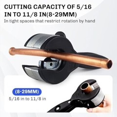 Compact Ratcheting Tubing Cutter for Easy Cutting of Copper & PVC Pipes