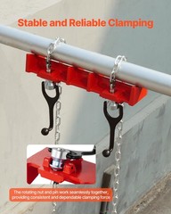 VEVOR Pipe Welding Vise, 1/2&Prime; to 8&Prime; 15.4 x 3.7 x 3.1 in, Red & Black & Silver