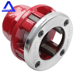 Manual 1-1/4&Prime; & 1&Prime; NPT Right Hand Pipe Threader Die Head with Dies for 12-R