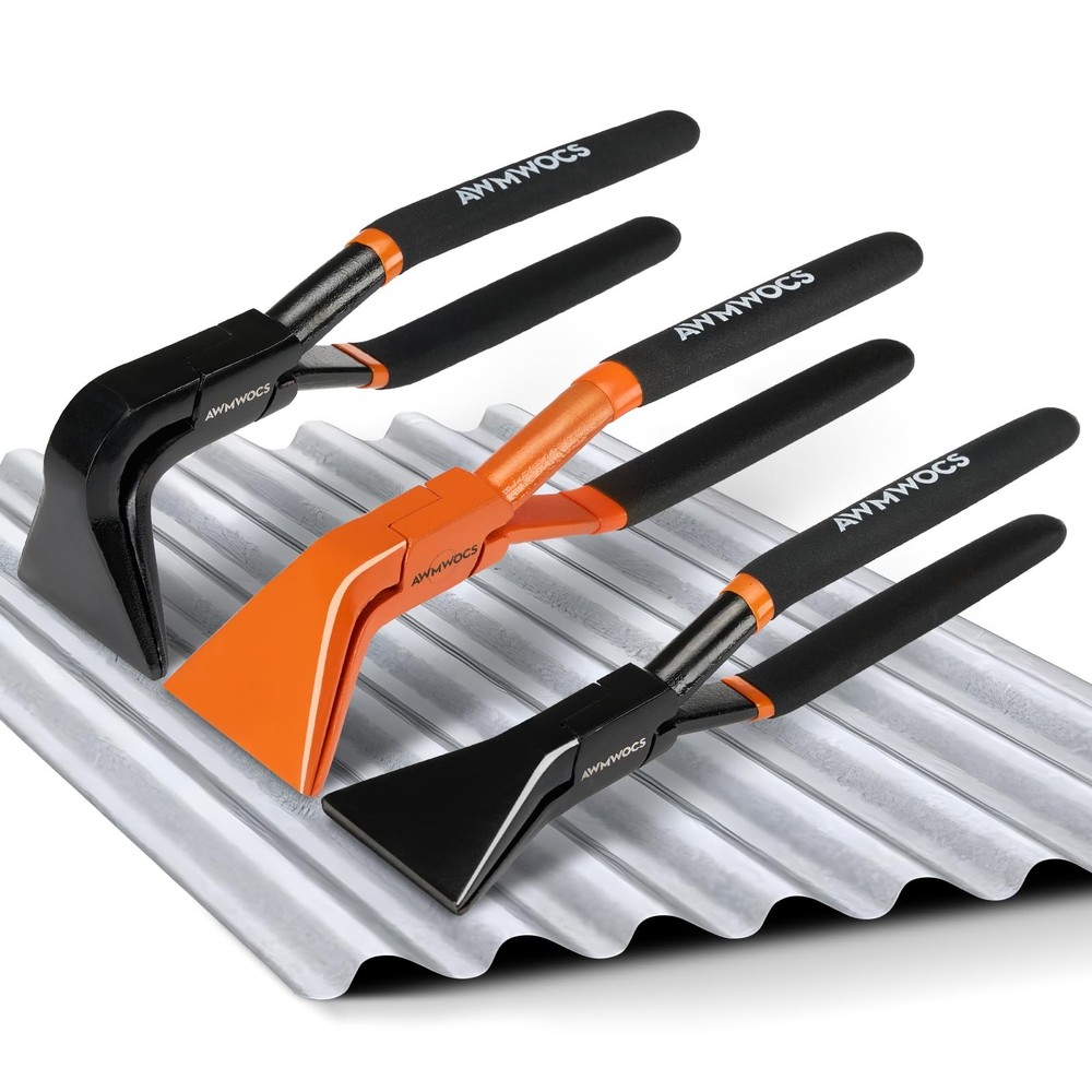 3-Piece Hand Seamers Sheet Metal Tools, Straight, 45&deg;and 90&deg; Sheet Metal Bend&hellip;