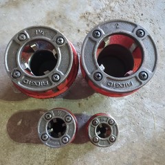 Ridgid 12R manual pipe threader Head Lot 1/4&rdquo; to 2&Prime; NPT