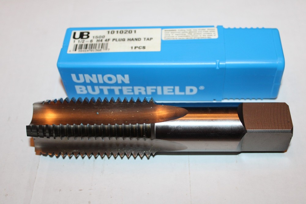 UNION BUTTERFIELD 1010201 H4 4F PLUG HAND TAP &ndash; 1-1/2 X 6 &ndash; 6 3/8&Prime; OAL &ndash; NEW
