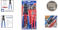 All-in-One Ratchet PEX Cinch Tool &ndash; Easy Clamp Removal & 20PCS Clamps Included