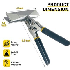 Sheet Metal Hand Seamer 6 Inch Straight Jaw Bender Tool Flattening Non-Slip