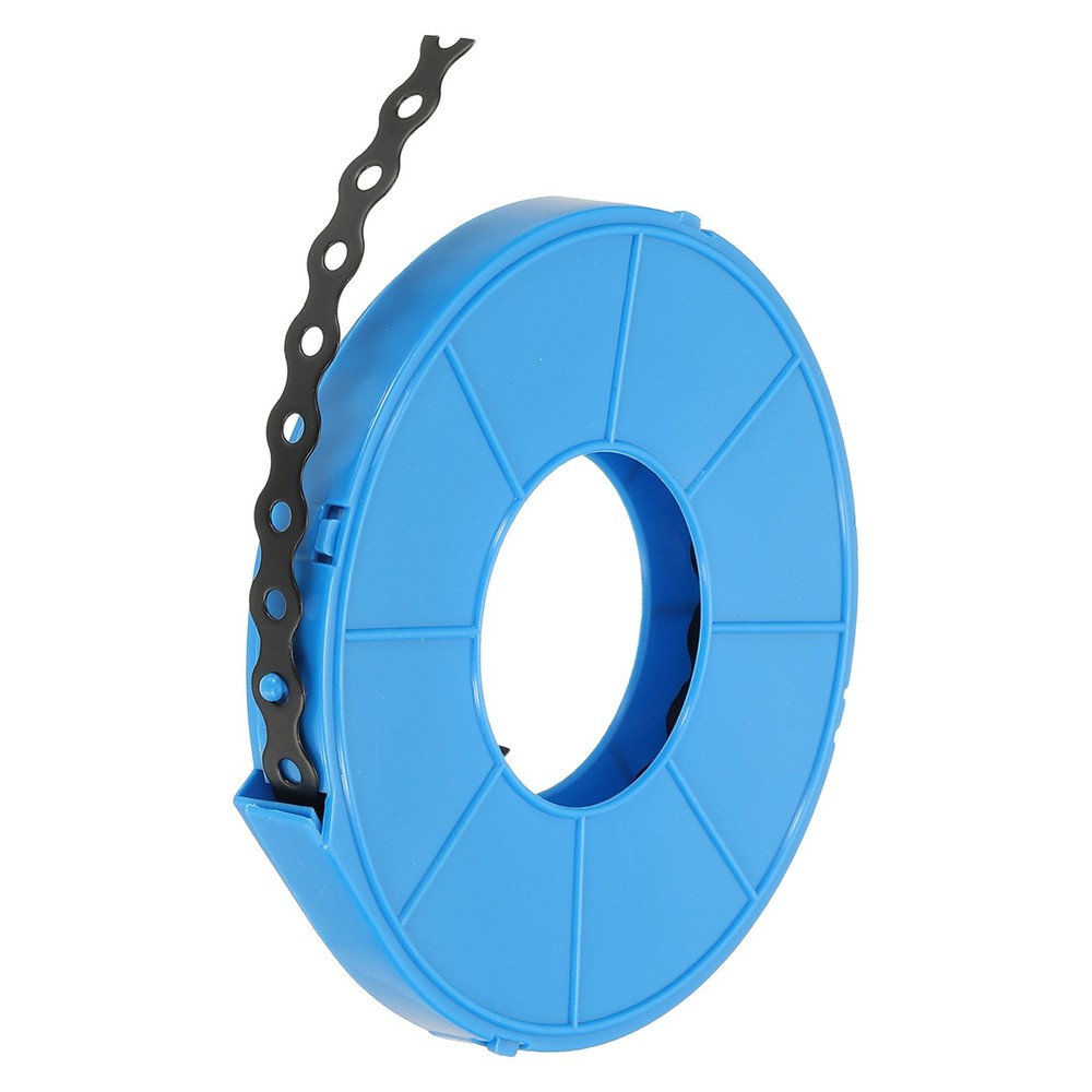 2 Pcs 1/2 Inch x 33 ft 0.6mm Thickness Galvanized Pipe Strap, Black/Blue