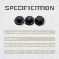 SANATO 14 Pcs Steel Double Flares Tool Black Adapters,Suit For 3/16, 1/4, 5/16,