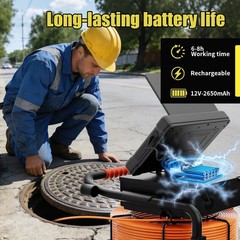 7inch Sewer Pipe Inspection Camera 30M Drain Sewer Pipeline Industrial Endoscope