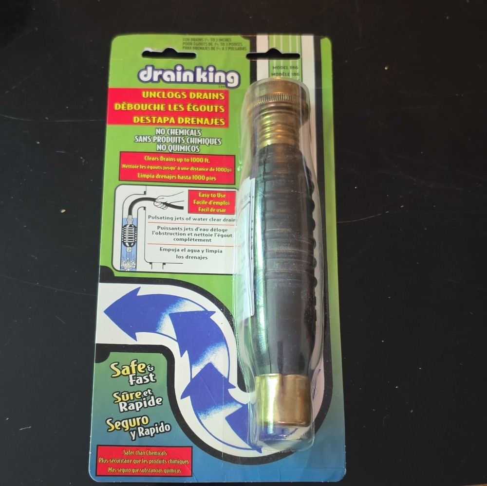 Drain King Drain Opener/Cleaner Tool Model 186 for Unclogging Drains