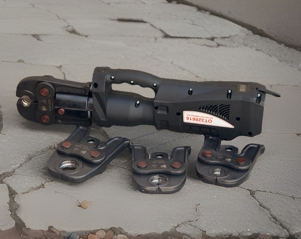 Cordless Hydraulic 4 Ton Pro Press Pipe Crimping Tool 1/2&Prime; 3/4&Prime; 1&Prime; 1-1/4&rdquo; Jaw