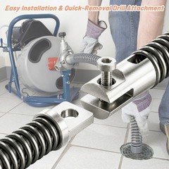 8Pcs Drain Snake Drill Attachment Cutter and Auger Set for50-100FT Drain Machine